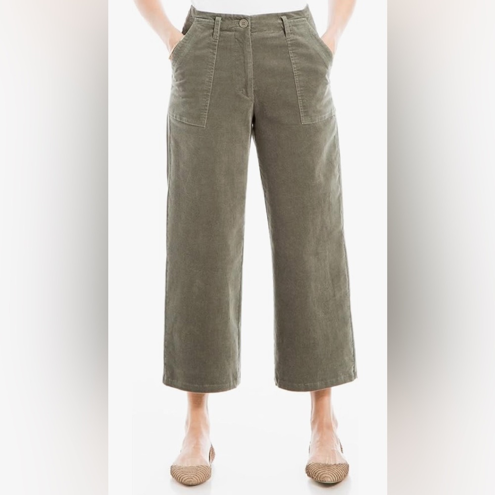 Max Studio Olive Wide-Leg Pants